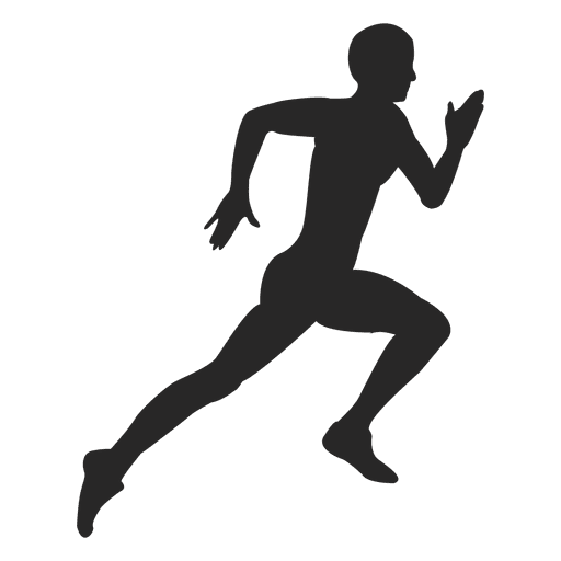 Running Female Athlete Png Free Download (gray, black)