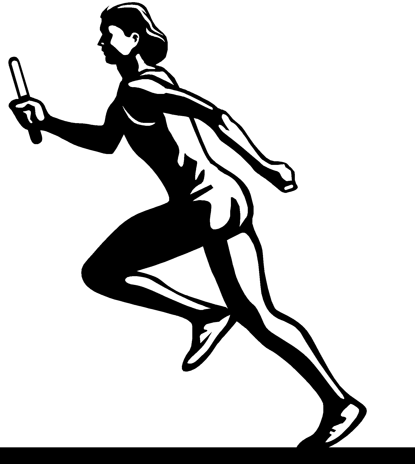 Running Female Athlete Png Hd (lavender, black, white)