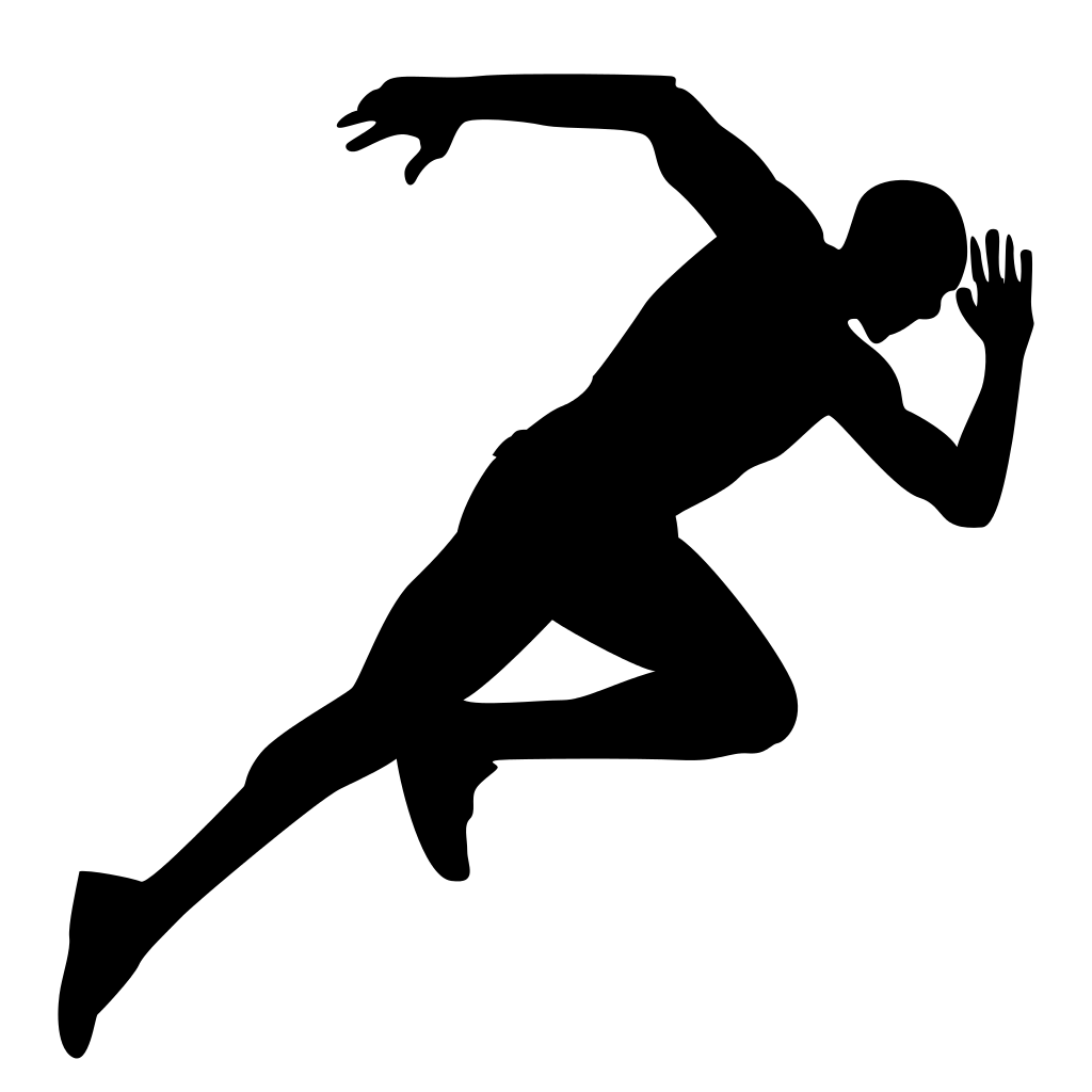 Running Transparent Png (black)