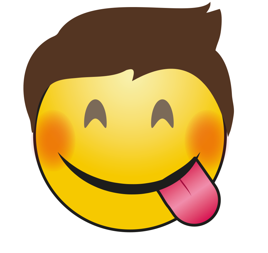 Funny Boy Emoji Png Clipart (gold, chocolate, gray, black, maroon)