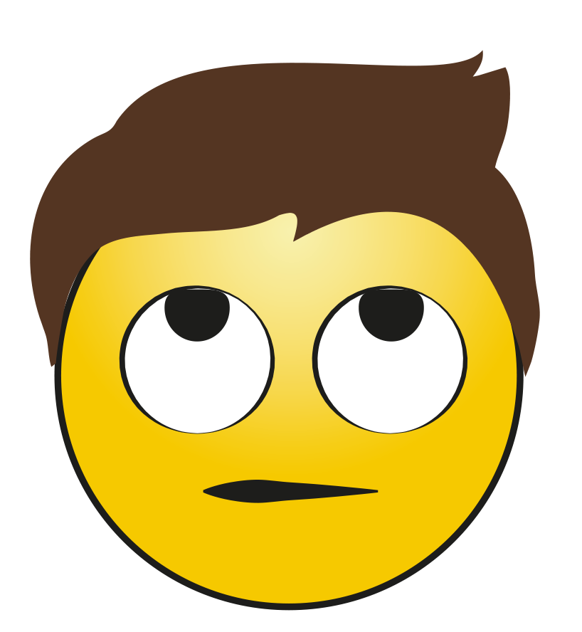 Funny Boy Emoji Transparent Background (black, gold, maroon, white)