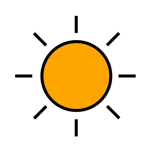 Sunny Day Weather Sun Icon Free Transparent Png Icon Download (orange, black)