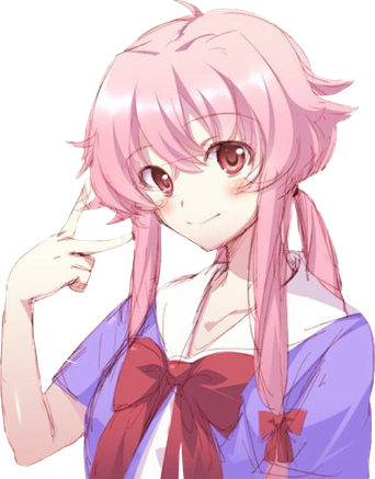 Yuno Gasai Download Png Image (black, beige, white, plum)