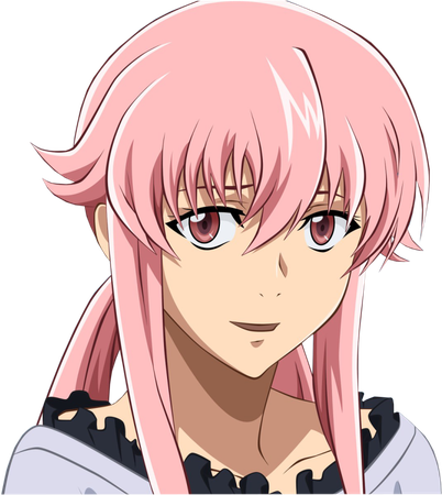 Yuno Gasai Png Free Download (pink, lavender, black, salmon, gray)