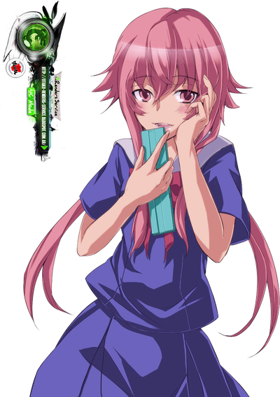 Yuno Gasai Png Hd (pink, black, indigo, gray, plum)