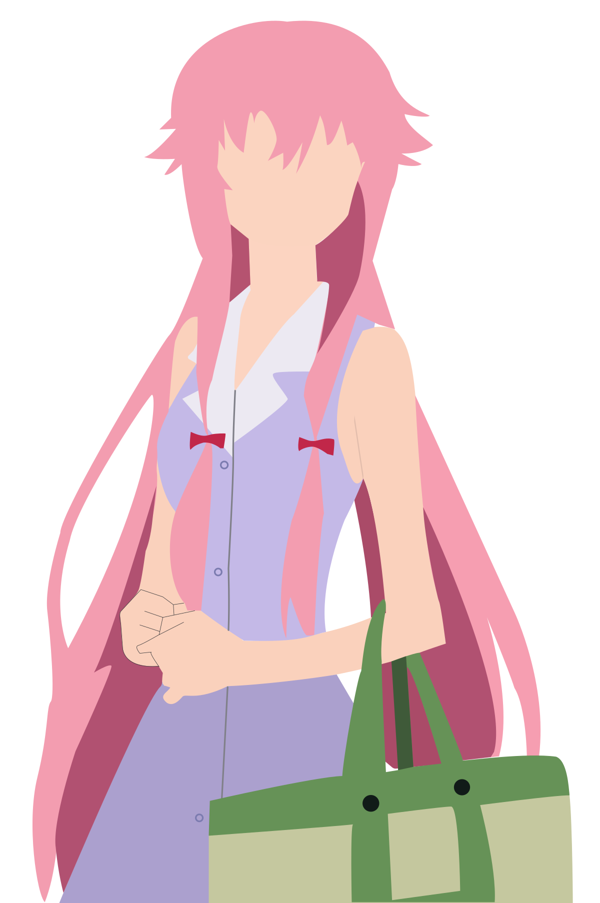 Yuno Gasai Png Photos (pink, black, plum, silver, gray)