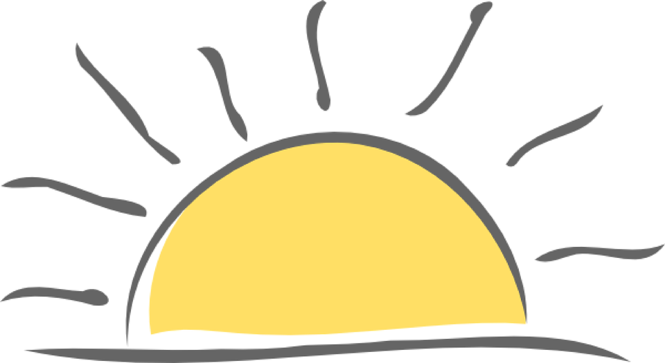 Sunrise Png Clipart (black, gold)