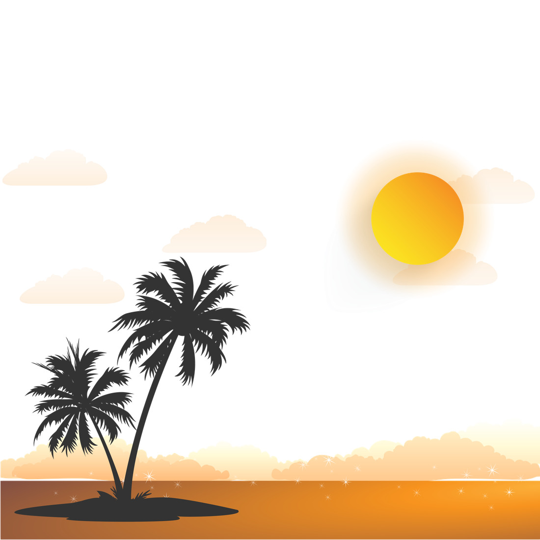 Sunrise Png Hd Quality (black, white)