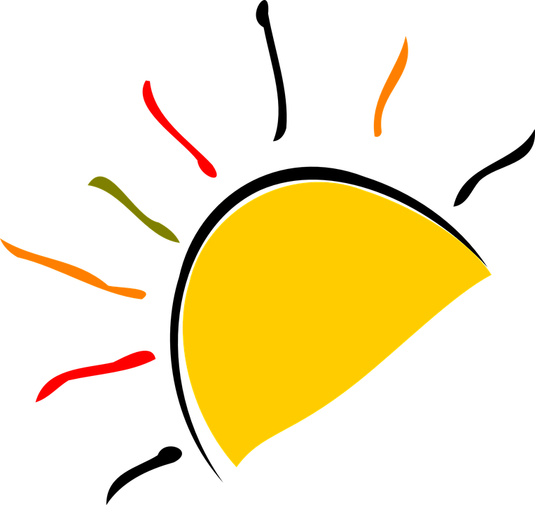 Sunrise Png Image (black, red, gold)