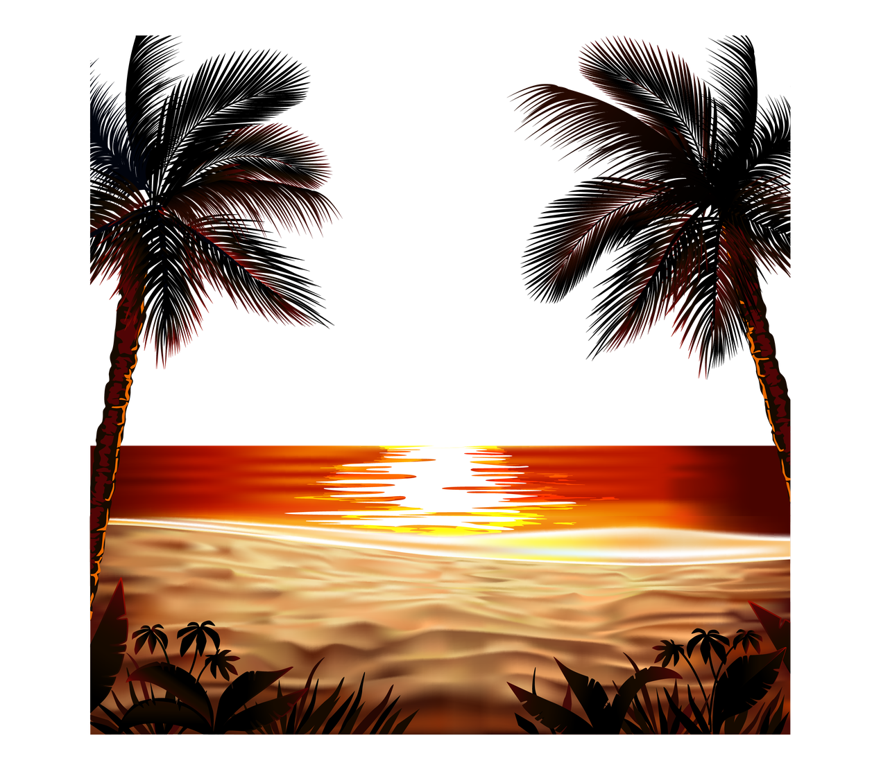 Sunrise Png Transparent (black, white)