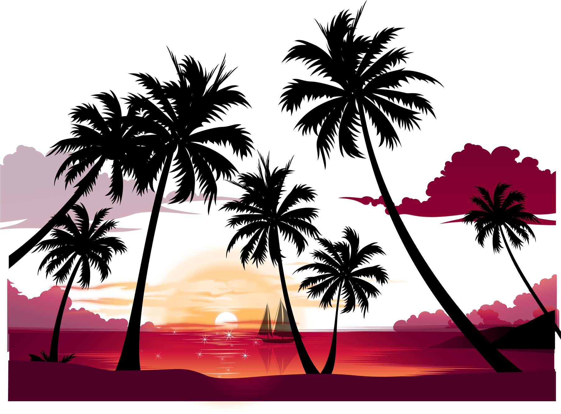 Sunset Png Hd Isolated (maroon, black)