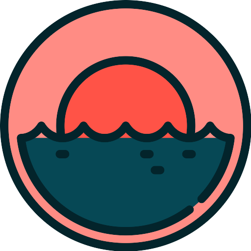 Sunset Png Picture (teal, black, salmon)