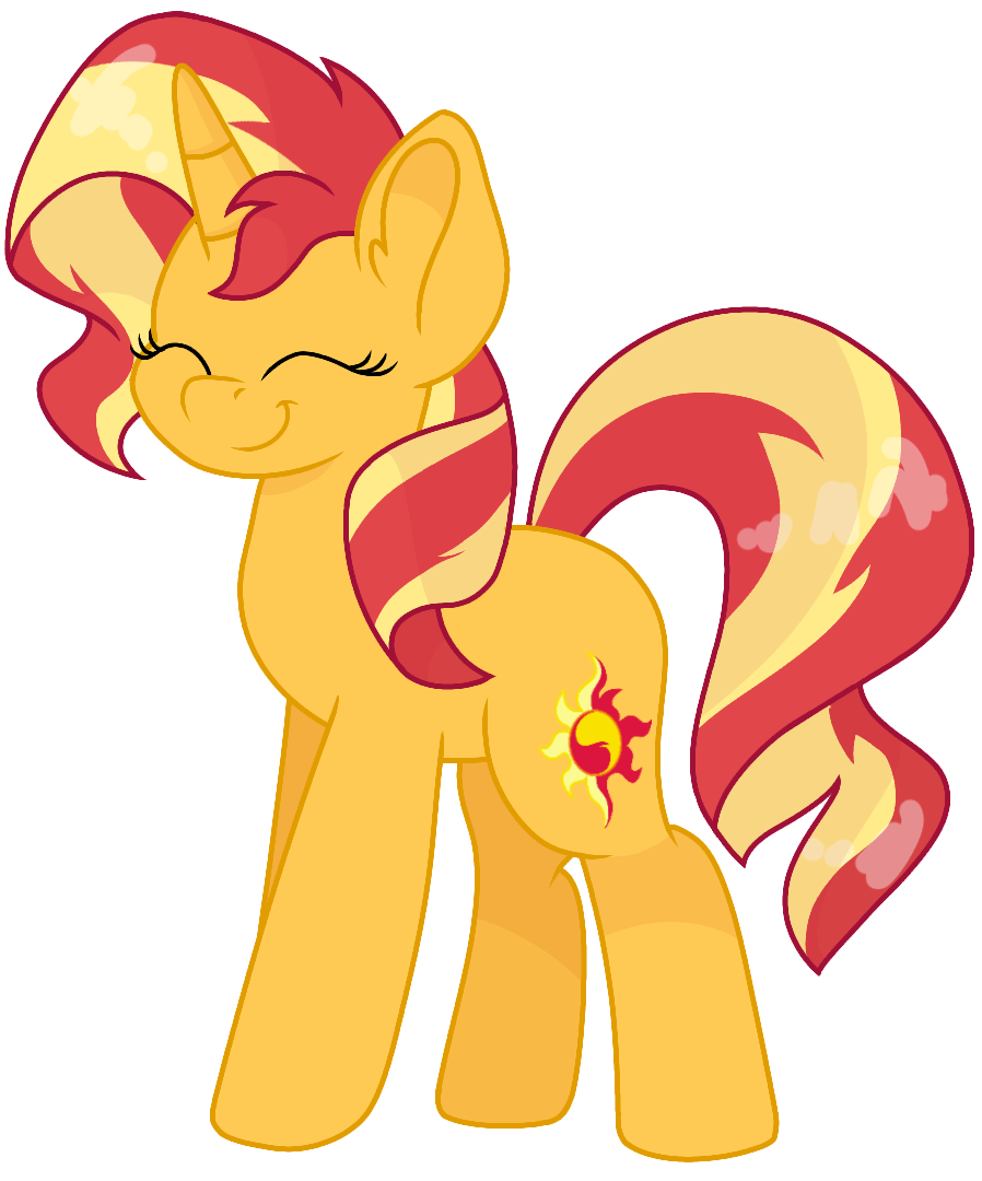 Sunset Shimmer Mlp Fim Vector Png (orange, pink, salmon, chocolate, black)