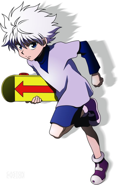 Hunter X Hunter Killua Zoldyck Png Image (white, black, plum)