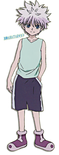 Hunter X Hunter Killua Zoldyck Transparent Background (silver, indigo, black)