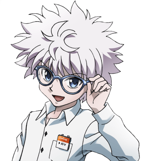 Hunter X Hunter Killua Zoldyck Transparent Png (white, lavender, black)