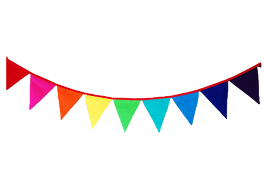 Bunting Png Pic (white, salmon, red, chocolate)