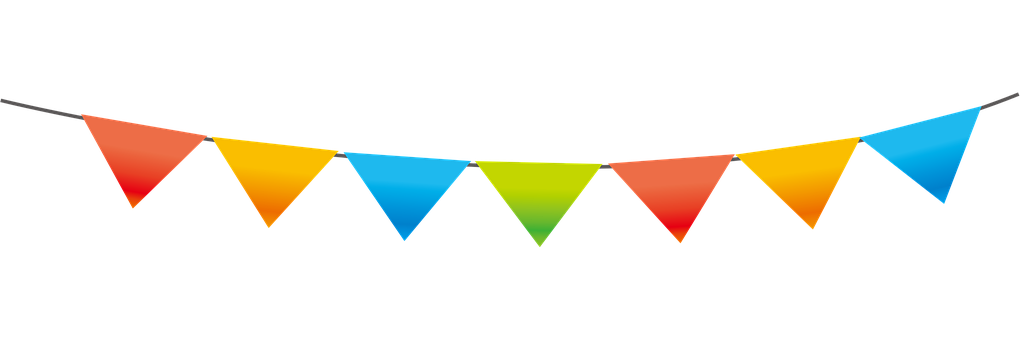 Bunting Png Transparent (salmon, orange, black, gold)