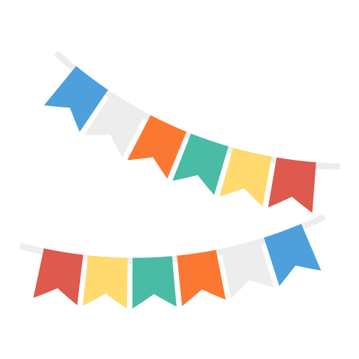 Bunting Transparent Png (black, lavender, salmon, gray, chocolate)