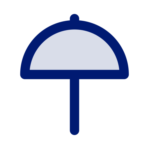 Duotone Umbrella 1 Free Png Icon (navy, black)