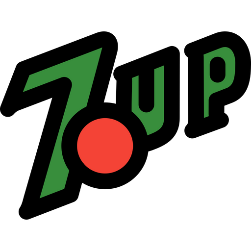 7Up Logo Png Photo (green, black, chocolate)