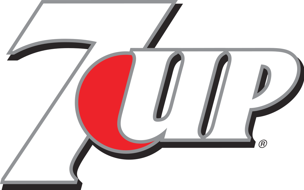 7Up Logo Png (white, black, lavender, red, gray)