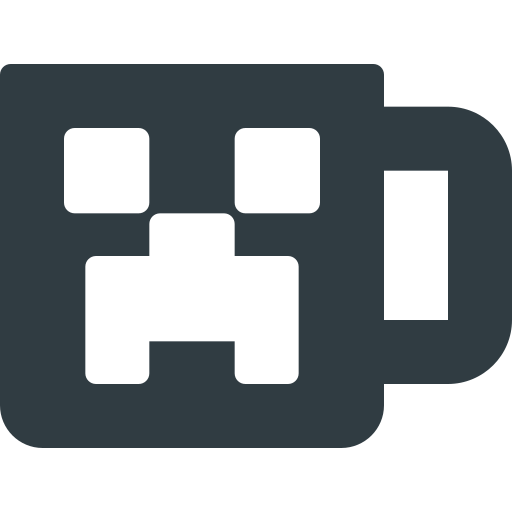 Cup Game Geek Minecraft Mug Video Icon Free Png Icon Download (black, indigo)