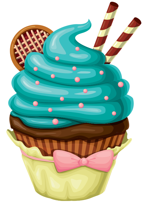 Cupcake Png Free Download (teal, indigo, black, white, silver)