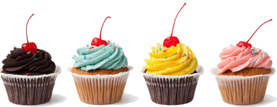 Cupcake Transparent Background (black, white)