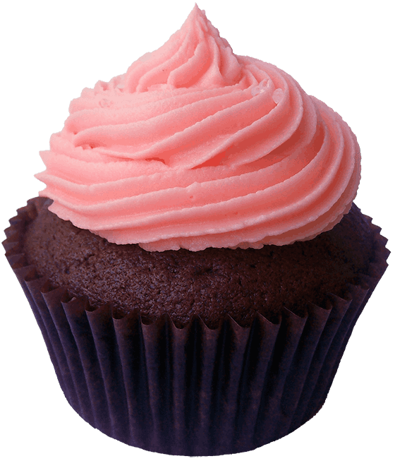 Cupcake Transparent Png (black, pink)