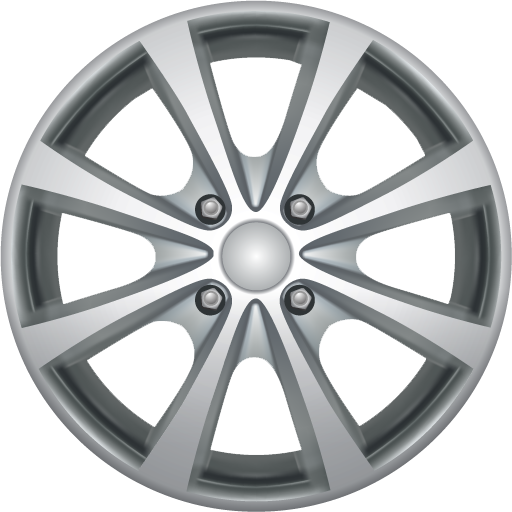 Super Car Wheel Png Clipart (black, gray, silver, white)