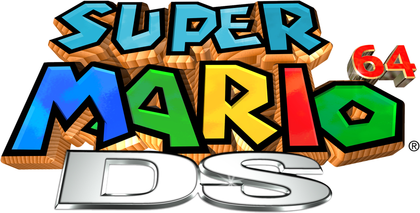 Super Mario 64 Logo Download Png Isolated Image (blue, black, green, white, greenish blue)