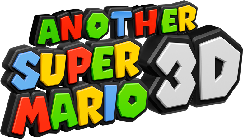 Super Mario 64 Logo Png Background Isolated Image (black, silver, lavender, gold)