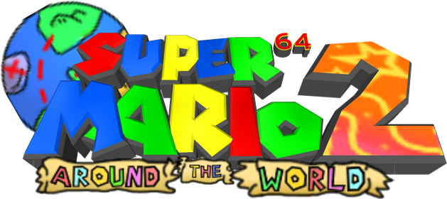 Super Mario 64 Logo Png Clipart (yellow, indigo, black, lime)