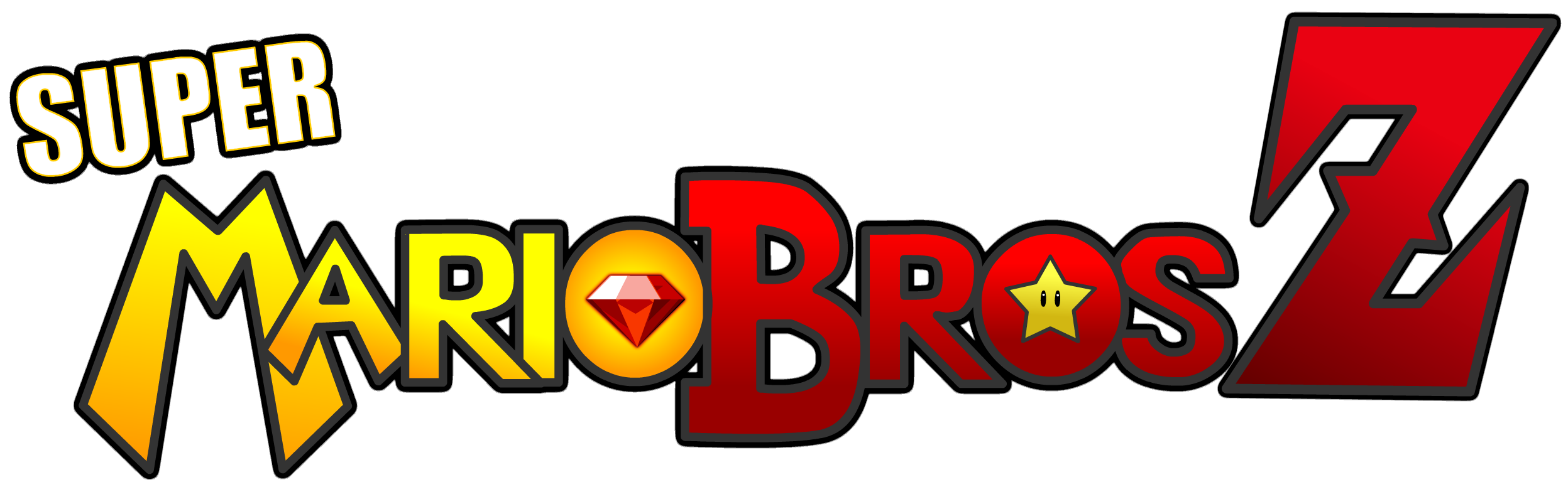 Super Mario 64 Logo Png Isolated Picture (yellow, black, red, white)