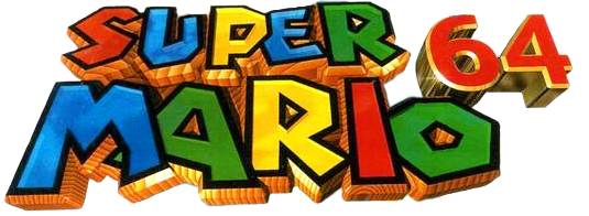 Super Mario 64 Logo Transparent Isolated Images Png (teal, black, white)