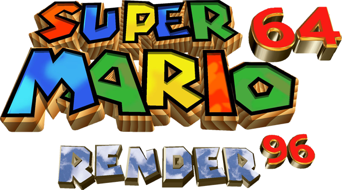 Super Mario 64 Logo Transparent Png (blue, black, green, gold, greenish blue)