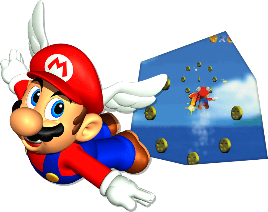 Super Mario 64 Png Hd (red, black, gray, white, teal)