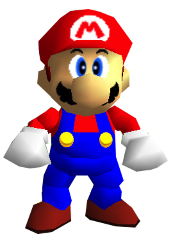 Super Mario 64 Png Image (black, red, blue, white)