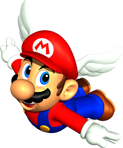 Super Mario 64 Png (black, red, white)