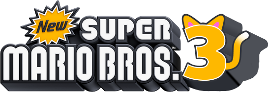 Super Mario Bros 3 Logo Png Clipart (lavender, black, gray, white, orange)