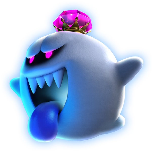 Super Mario Bros King Boo Background Png (black, silver)