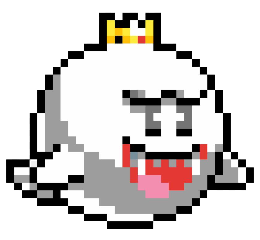 Super Mario Bros King Boo Png File (black, gray, chocolate, white, silver)