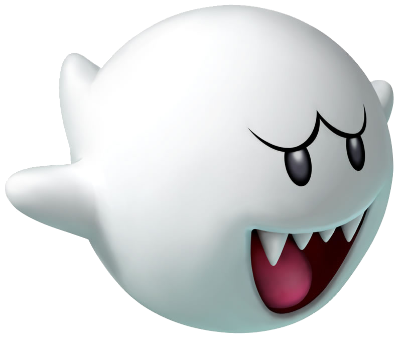 Super Mario Bros King Boo Png Photos (lavender, black, white)