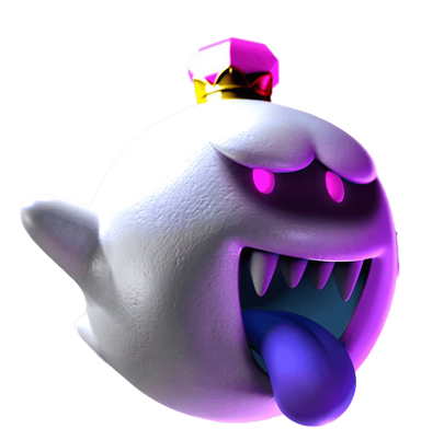 Super Mario Bros King Boo Png Picture (black, gray, white, teal, silver)