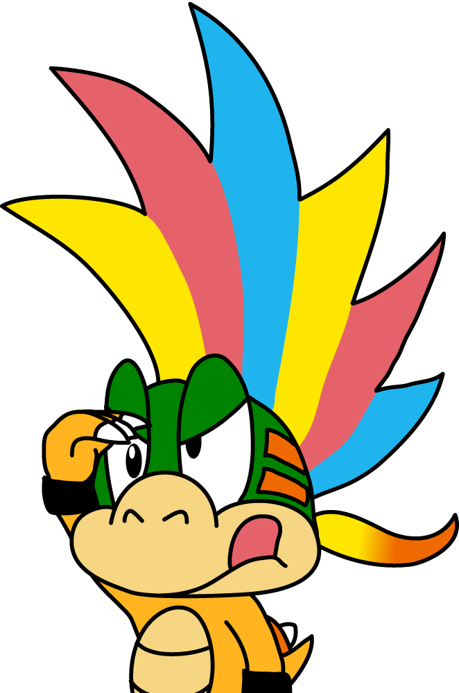 Super Mario Bros Koopalings Png Transparent Image (white, greenish blue, salmon, black, gold)