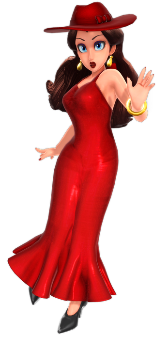 Super Mario Bros Pauline Png Image (red, black)