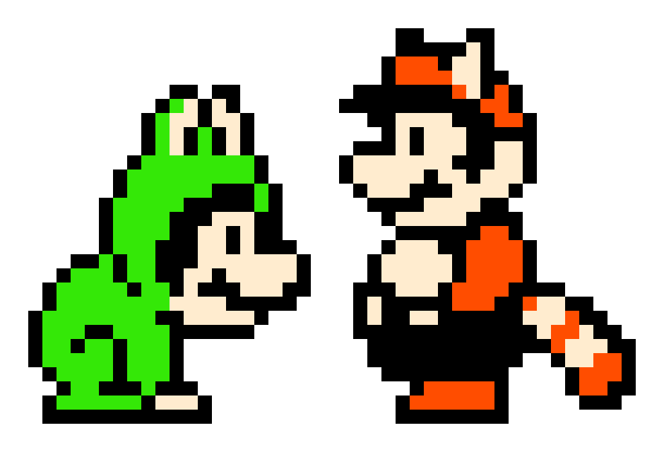 Super Mario Bros. 3 Png Isolated Clipart (lime, black, beige, chocolate)