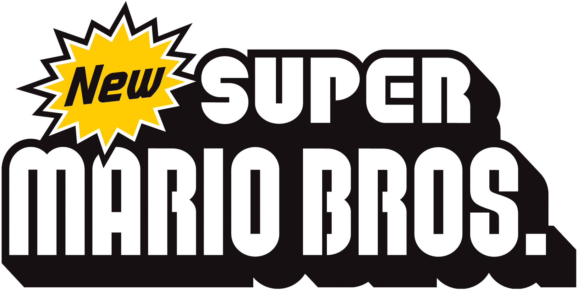 Super Mario Bros. Logo Png File (teal, black, gray, white)