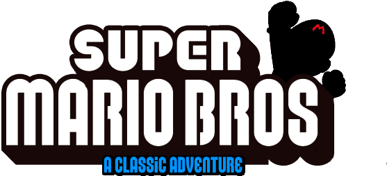 Super Mario Bros. Logo Png Hd Isolated (black, white)